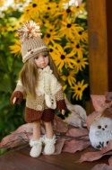 Ubranko dla lalki Paola Reina z beżowym płaszczykiem